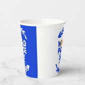 Blauw Oranje Vredesdag Vredesbord Papieren Bekers (Links)