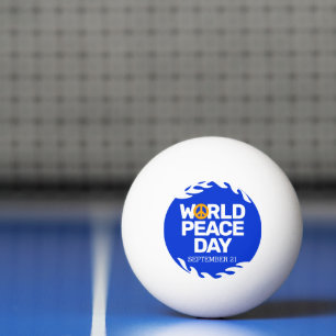 Blauw Oranje Vredesdag Vredesbord Pingpongballen