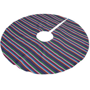 Blauw, Oranje, warm roze, groene Mexicaanse Sarape Kerstboom Rok