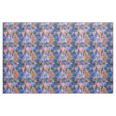 Blauw & Oranje waterabstractie Stof (Yard (91,4 cm))