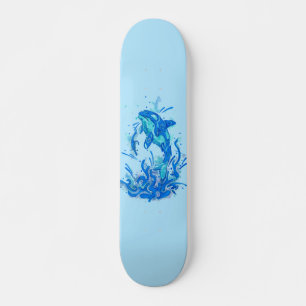 Blauw Orca-ontwerp Skateboard