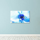 Blauw Orchidee Canvas Print (Insitu (Houten vloer))