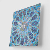 Blauw Oriënt Vierkante Klok (Hoek)