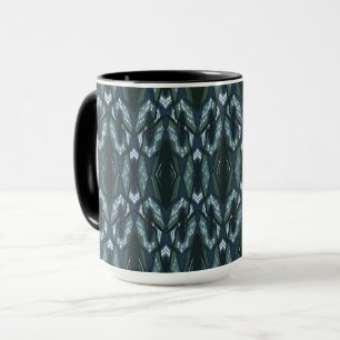 Blauw Oriëntaals Geometrisch ornament Mok