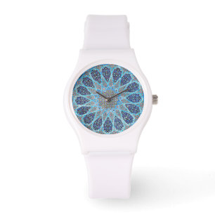Blauw oriënteer horloge