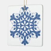 Blauw Ornament Snowflake (Links)