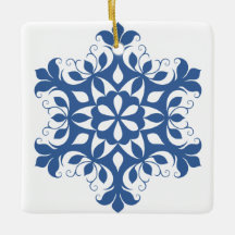 Blauw Ornament Snowflake