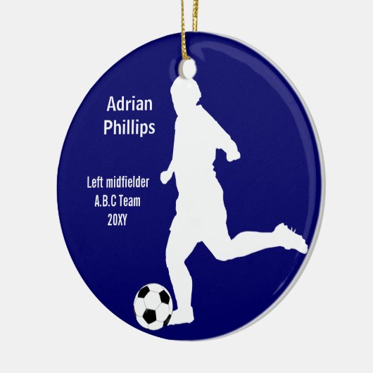 blauw ornament voetbalspeler (Links)