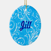 Blauw Ornament voor siernamen (Rechts)