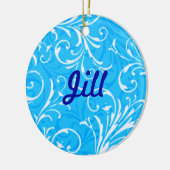 Blauw Ornament voor siernamen (Links)