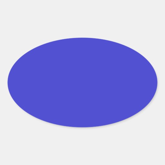 Blauw Ovale Sticker (Voorkant)