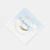 Blauw over het moonpapier servetten (Hoek)