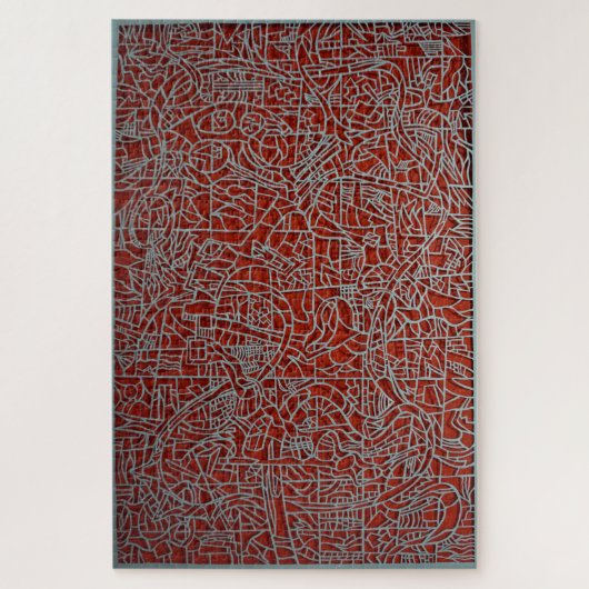 blauw over rood legpuzzel (Verticaal)