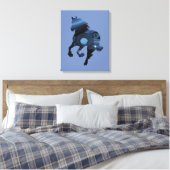 Blauw Paard Canvas Afdruk (Insitu (Slaapkamer))