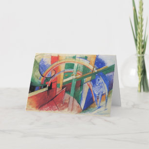 Blauw paard met regenboog van Franz Marc Kaart