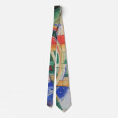 Blauw paard met regenboog van Franz Marc Stropdas (Achterkant)
