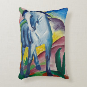 Blauw paard van Franz Marc, Vintage Fine Art Accent Kussen