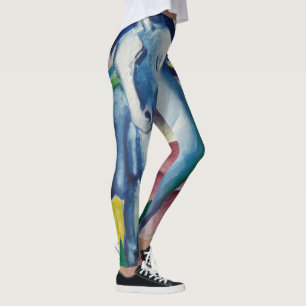 Blauw paard van Franz Marc, Vintage Fine Art Leggings