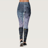 Blauw-paars, abstractie leggings (Achterkant)