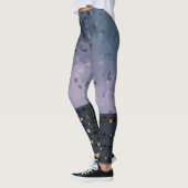 Blauw-paars, abstractie leggings (Links)