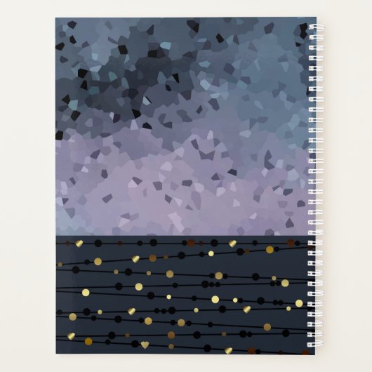 Blauw-paars, abstractie planner (Achterkant)