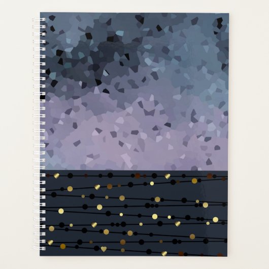 Blauw-paars, abstractie planner (Voorkant)