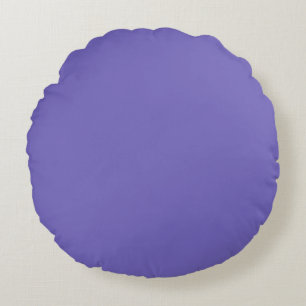 Blauw-paars (Crayola)(effen kleur) Rond Kussen