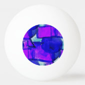 'Blauw & Paars dynamisch abstract Pingpongballen (Voorkant)