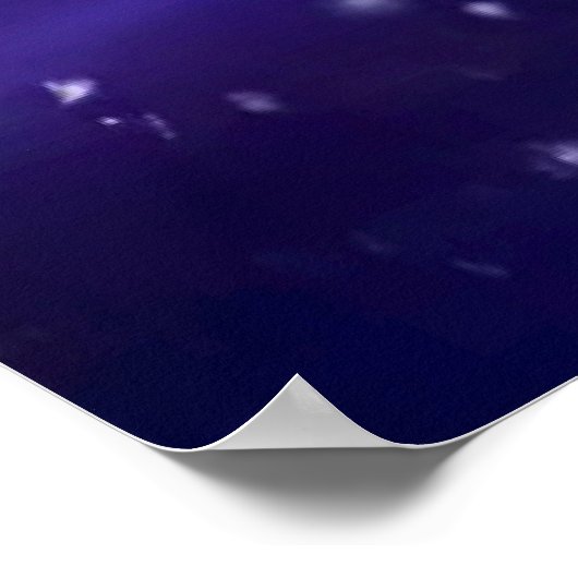 Blauw Paars galaxy Acrylverf Stijl Poster (Hoek)