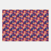 Blauw/Paars/Geel Abstract Schilderwerk Inpakpapier Vel (Voorkant 2)