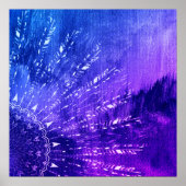 Blauw Paars Mandala Clouds Boho Bohemian Poster (Voorkant)