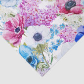 Blauw paars met de hand geschilderd waterverf bloe tissuepapier (Detail)