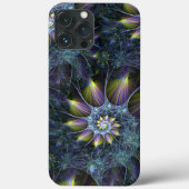 Blauw Paars Nautilus Spiral Fractal Patroon Case-Mate iPhone Case (Achterkant)