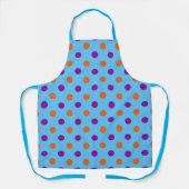 Blauw Paars Oranje Stippenpatroon Schort (Voorkant)