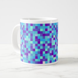 Blauw & Paars Pixelpatroon Mok