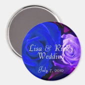 Blauw Paars Roos Magneet (Voorkant / Achterkant)