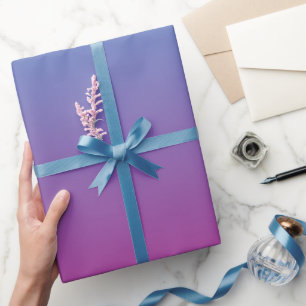 Blauw Paars roze ombre pakpapier