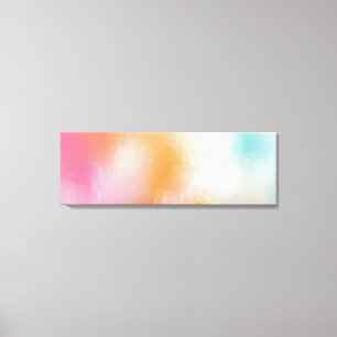 Blauw Paars roze roze geel groen kleurrijk modern Canvas Afdruk