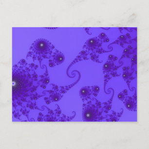 Blauw Paars Seahorse Herd Briefkaart