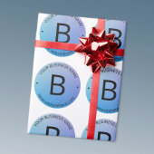 Blauw & Paars Vervagende Ombre met Bewerkbare Teks Cadeaupapier
