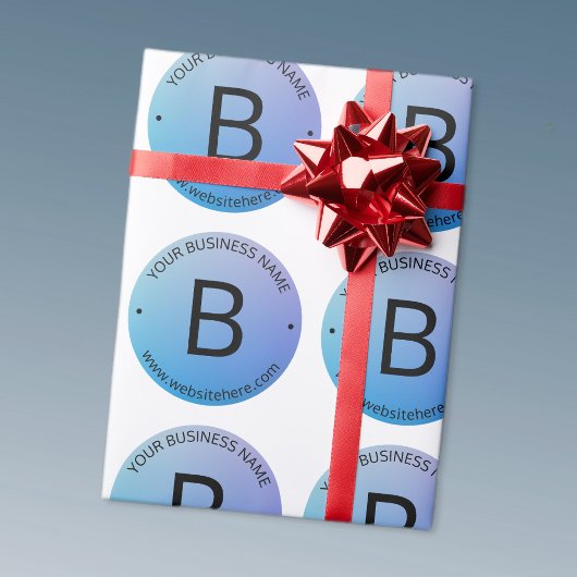 Blauw & Paars Vervagende Ombre met Bewerkbare Teks Cadeaupapier