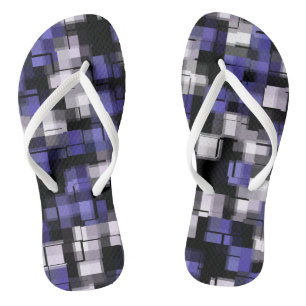 Blauw Paars Zwart Wit Trendy Teenslippers