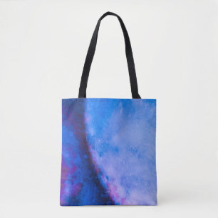 Blauw Paarse Abstracte foto Draagtas
