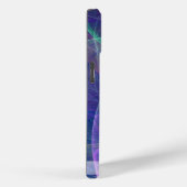 Blauw Paarse Blauwgroen Luchtige Monogram van de A Case-Mate iPhone Case (Achterkant / Rechts)