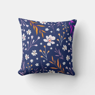 Blauw Paarse Creative Spring Flowers Vierkant kuss Kussen