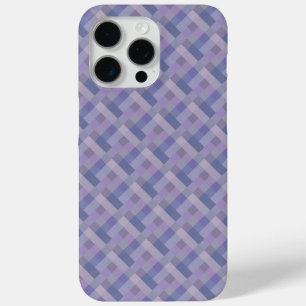 Blauw Paarse geweven geometrisch patroon iPhone 15 Pro Max Hoesje