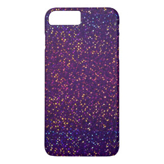 Blauw Paarse Glitter patroon iPhone 7 Plus Hoesje