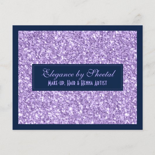 Blauw & Paarse Glitter Textuurprint Flyer (Voorkant)
