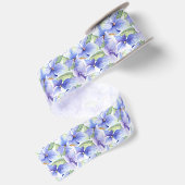 Blauw Paarse Hortensia Bloemen Lente Bruidsdouche Lint (Achterkant)