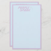 Blauw Paarse Kleine Zakelijke Onderneming Briefpapier (Voorkant / Achterkant)